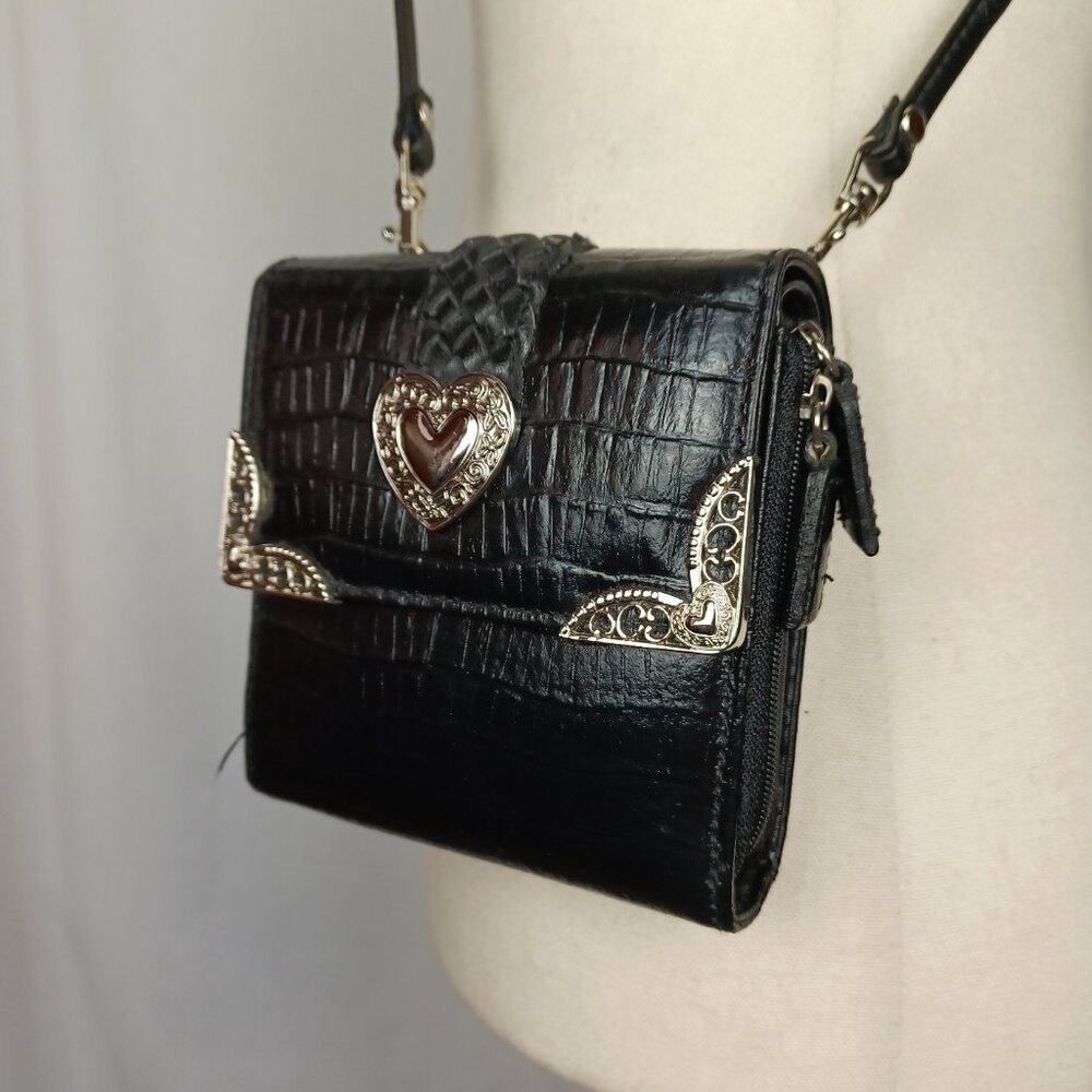 S O L D * Vintage 90s Y2K Western Mini Bag, 5x5 - Picture 3 of 12